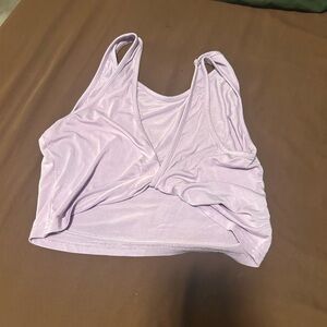 Lavender Sleeveless Crop Top